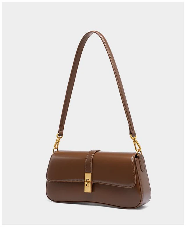 Main image of Genuine Leather Satchel Handbag for Women Vintage Handmade Shoulder Bag Brown