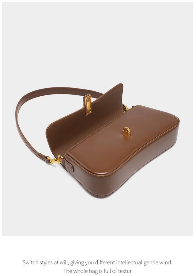 Alt view image 4 of 4 - Genuine Leather Satchel Handbag for Women Vintage Handmade Shoulder Bag Brown