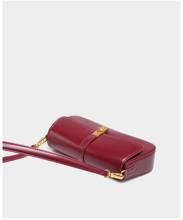 Alt view image 3 of 3 - Genuine Leather Satchel Handbag for Women Vintage Handmade Shoulder Bag Red