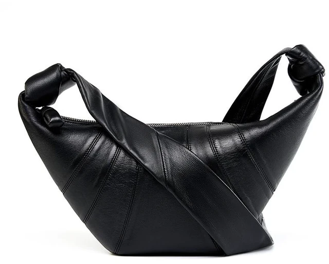 Main image of Sheepskin Diagonal Cross Bag Black