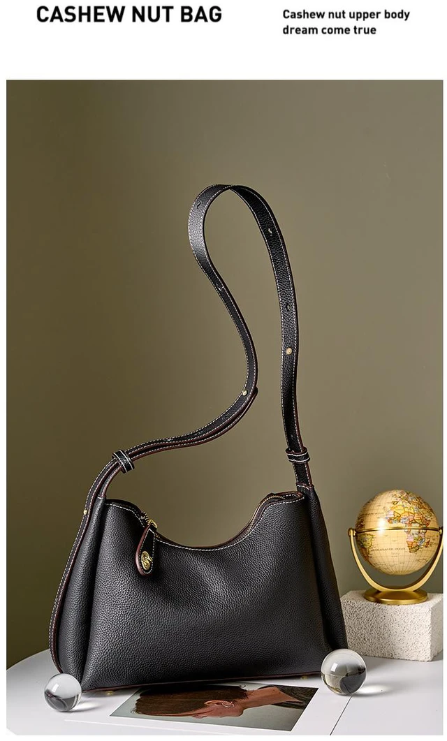 Main image of Oversize Genuine Leather Tote Women Weekender Bag Shopper Handbag Black