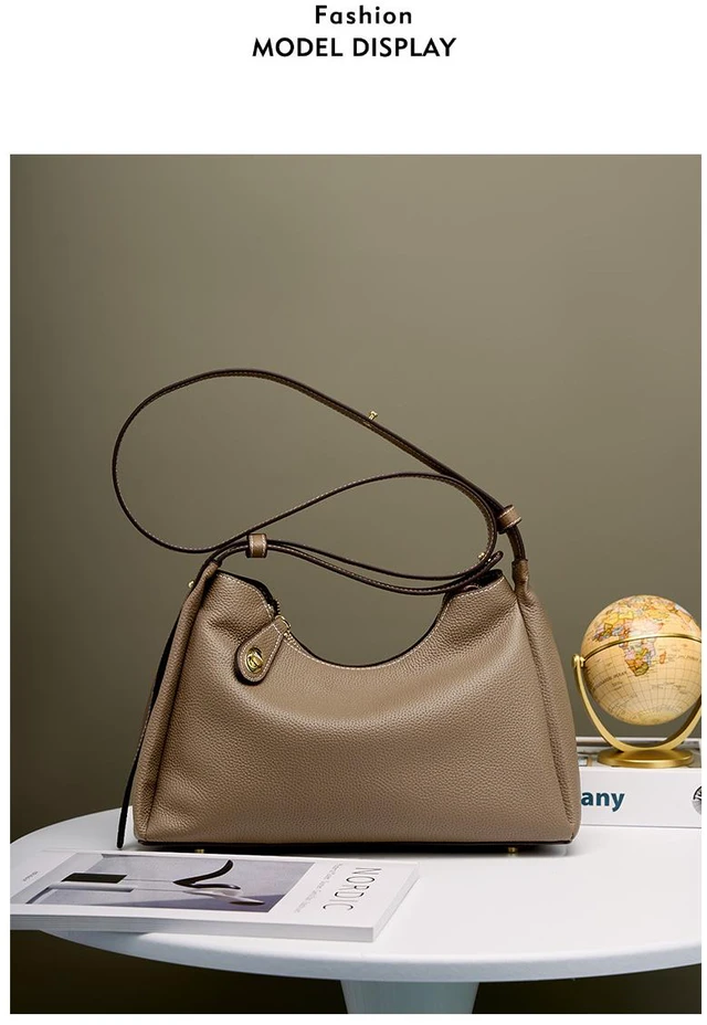 Main image of Oversize Genuine Leather Tote Women Weekender Bag Shopper Handbag Bronze
