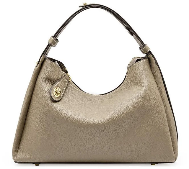 Main image of Oversize Genuine Leather Tote Women Weekender Bag Shopper Handbag Grey
