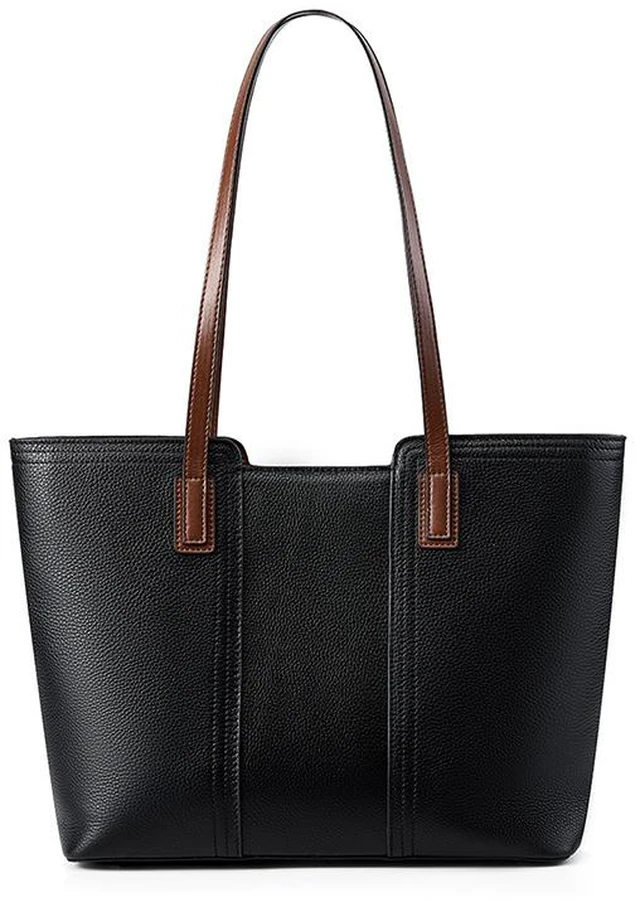 Main image of Genuine Leather Women Crossbody Handbag Black