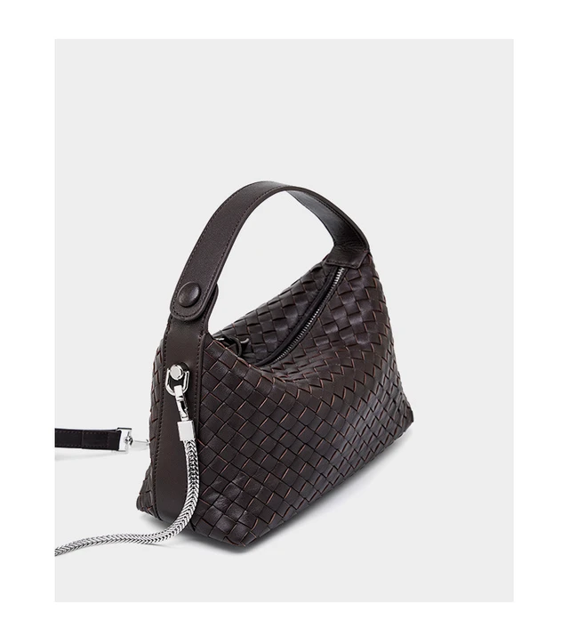 Alt view image 2 of 4 - Genuine Leather Women's Evening Handbags Brown