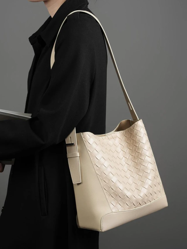 Main image of Genuine Leather Women Top Handle Satchel Handbags Shoulder Bag White