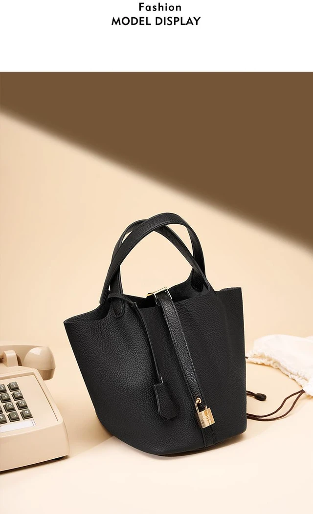Alt view image 2 of 2 - Hobo Bag for Women, Leather Tote Bag, Shoulder Purse Handbag Black