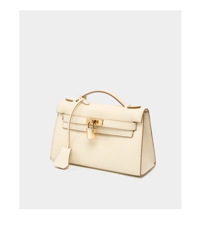 Alt view image 2 of 2 - Genuine Leather Womens Handbags Top-handle Totes Satchel Shoulder Bag White