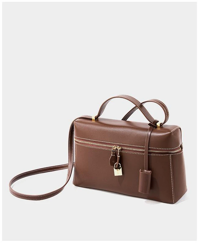 Main image of Genuine Leather Womens Evening Handbag Stylish Shoulder Bag Purse for Christmas Wedding Party Brown