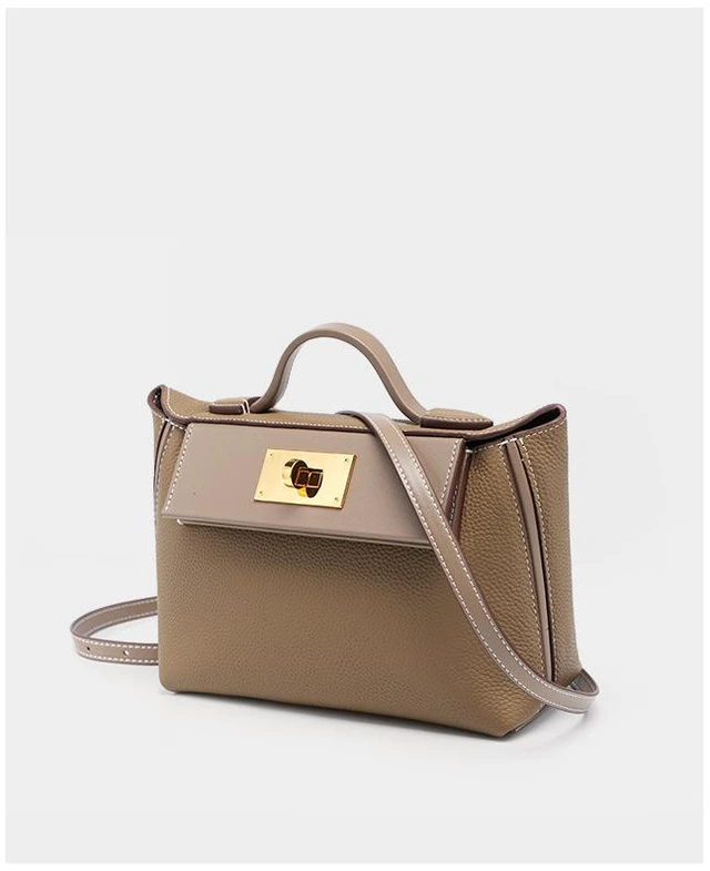 Main image of Genuine Leather Women Clutch Purse Handbag Grey
