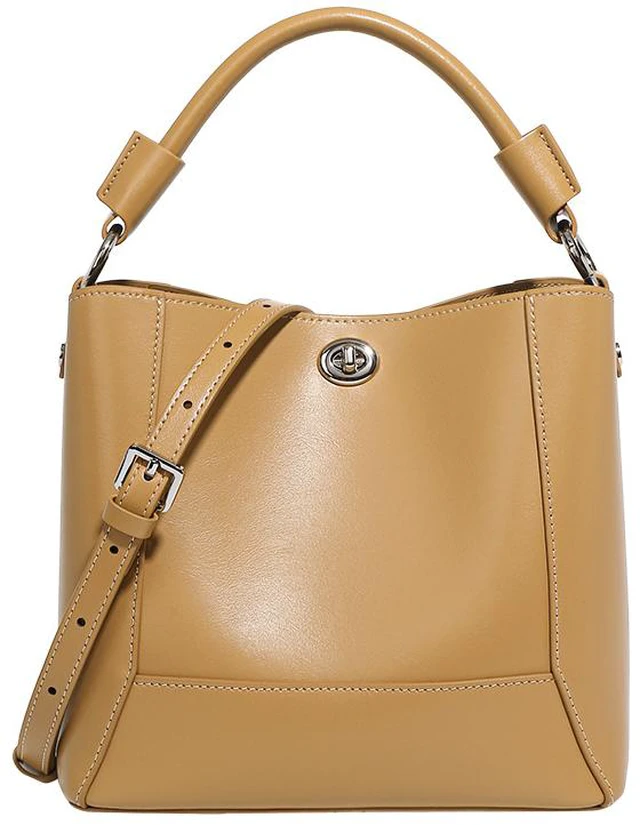 Main image of Genuine Leather Tote Bag Ladies Travel Purses and Handbags Bronze