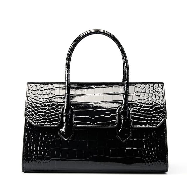 Alt view image 2 of 2 - Genuine Leather Women Tote Bag Shoulder Bag Black