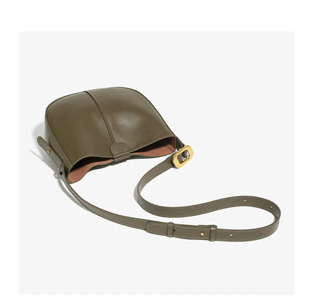 Alt view image 3 of 3 - Womens Hobo Genuine Leather Shoulder Bag Top-handle Handbag Ladies Purses Grey