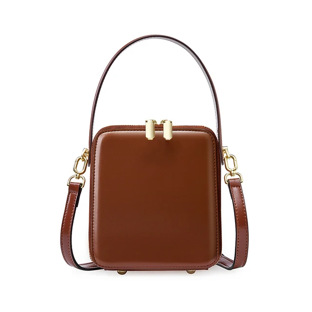Alt view image 3 of 3 - Women Handbag Genuine Leather Shoulder Bags Brown
