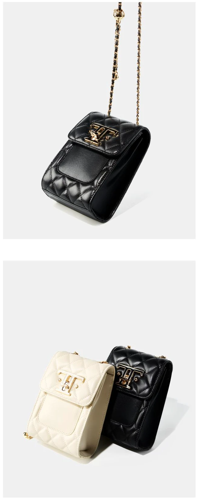 Main image of Genuine Leather Women Handbag Retro Tote Bag Black