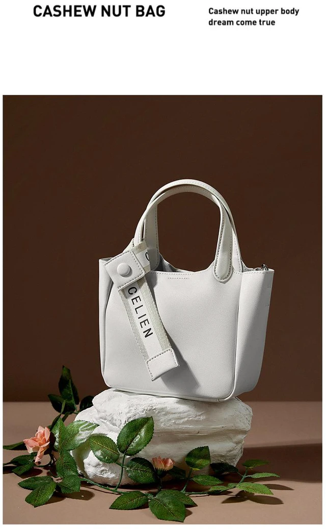 Main image of Genuine Leather Hobo Shoulder Bag For Women Large Crossbody Bag White