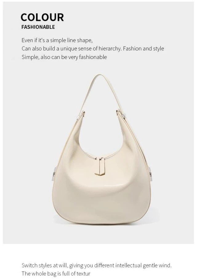 Alt view image 2 of 5 - Genuine Leather Ladies'Crossbody Bag with Wide Strap White