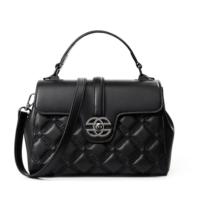 Main image of Women Leather Crossbody Bags Women's Tote Shoulder Bag Black