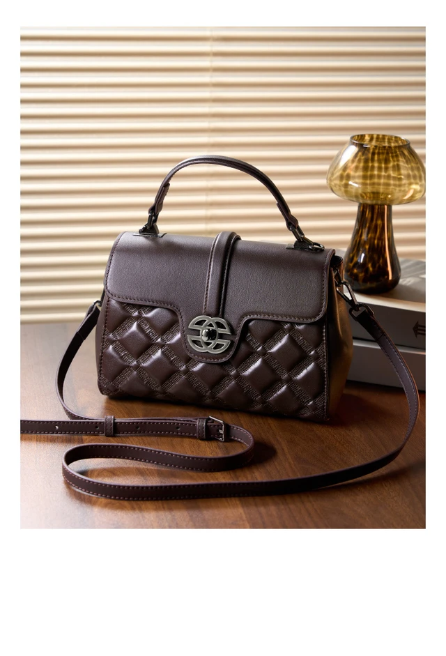 Alt view image 2 of 3 - Women Leather Crossbody Bags Women's Tote Shoulder Bag Brown