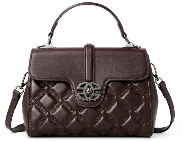 Main image of Women Leather Crossbody Bags Women's Tote Shoulder Bag Brown