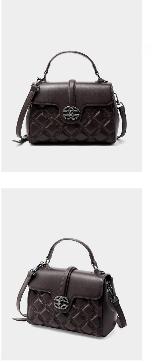 Alt view image 3 of 3 - Women Leather Crossbody Bags Women's Tote Shoulder Bag Brown