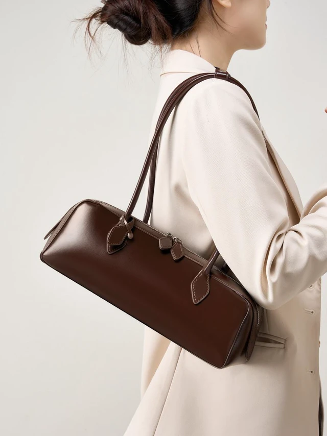 Alt view image 2 of 4 - Women Genuine Leather Crossbody Bags Women's Tote Shoulder Bag Brown