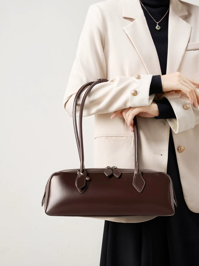 Alt view image 3 of 4 - Women Genuine Leather Crossbody Bags Women's Tote Shoulder Bag Brown