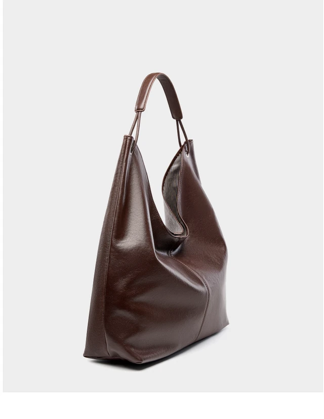 Alt view image 3 of 6 - Genuine Leather Women Satchel Bags Handle Shoulder Handbags Brown