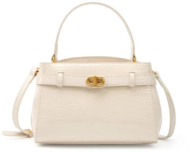 Main image of Women Tote Handbags Genuine Leather Shoulder Bags White