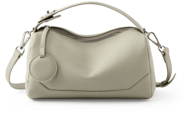 Main image of Genuine Leather Ladies'Shoulder Bag Beige