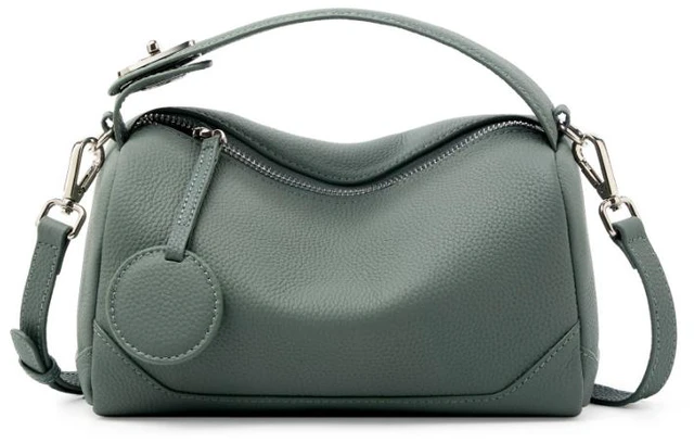 Main image of Genuine Leather Ladies'Shoulder Bag Green