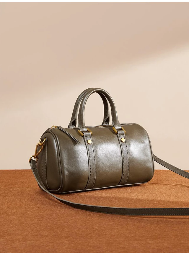 Alt view image 2 of 3 - Genuine Leather Women Crossbody Bag Green