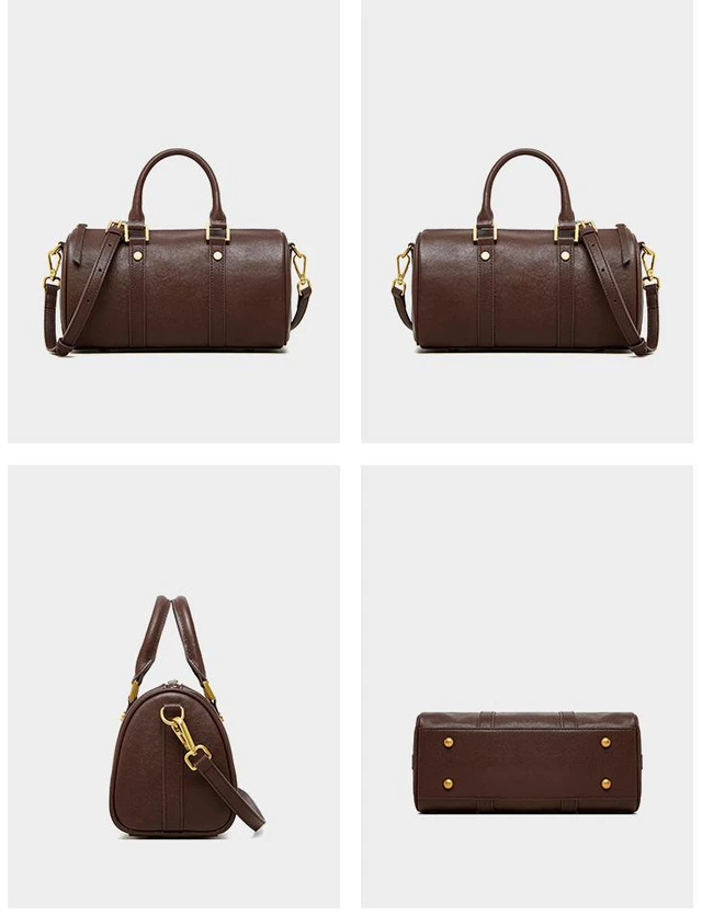 Alt view image 3 of 3 - Genuine Leather Women Crossbody Bag Brown