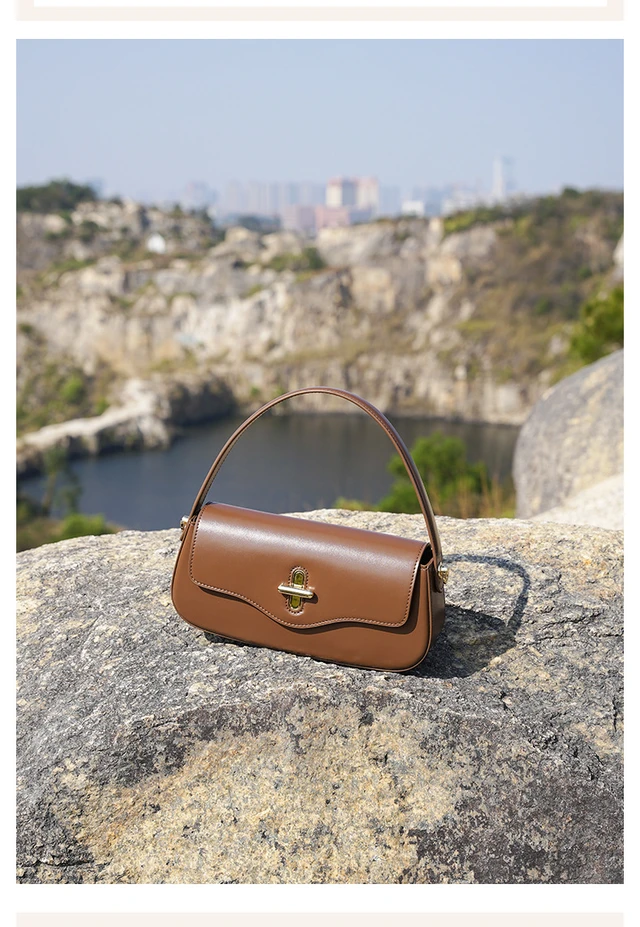 Alt view image 2 of 2 - Genuine Leather Women Top Handle Shoulder Purses and Handbags Brown
