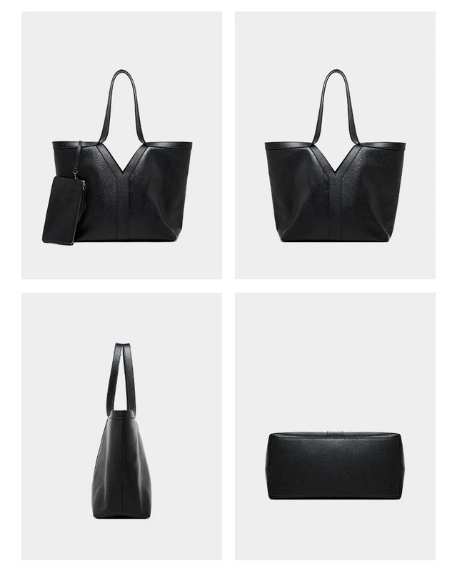 Alt view image 4 of 7 - Genuine Leather Women Crossbody Bag Black