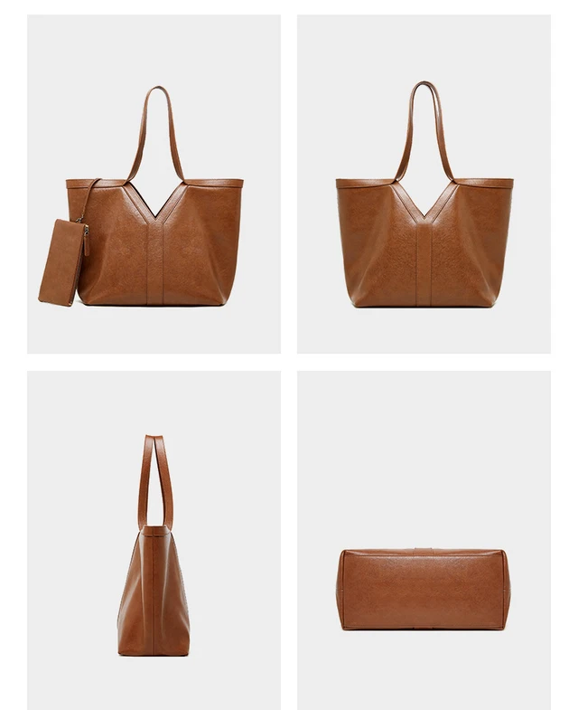 Alt view image 3 of 3 - Genuine Leather Women Crossbody Bag Brown