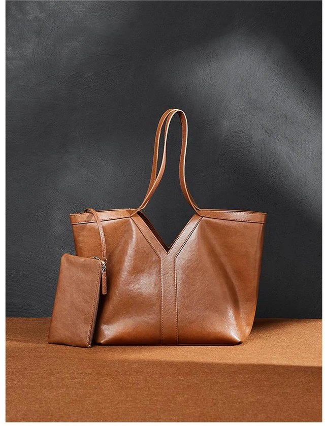 Alt view image 2 of 3 - Genuine Leather Women Crossbody Bag Brown