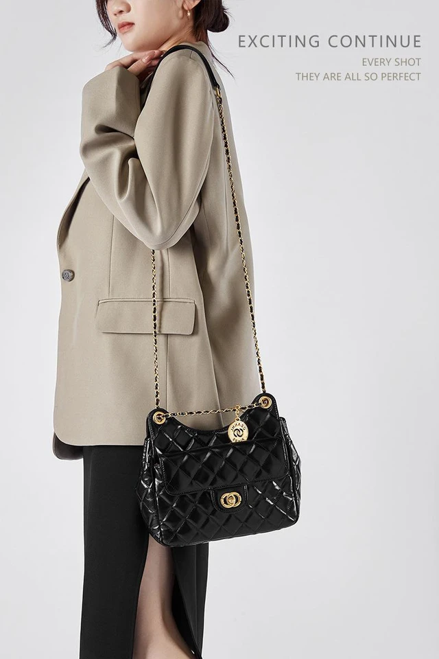 Alt view image 2 of 2 - Genuine Leather Women Handbag and Purse Black