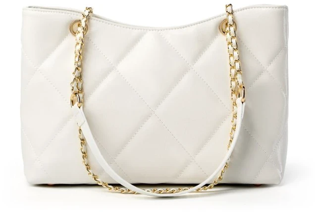 Main image of Genuine Leather Women's Shoulder Handbag Crossbody Bag White