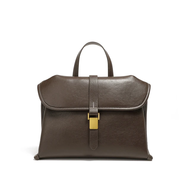 Alt view image 2 of 3 - Genuine Leather Women Handbag and Purse Brown