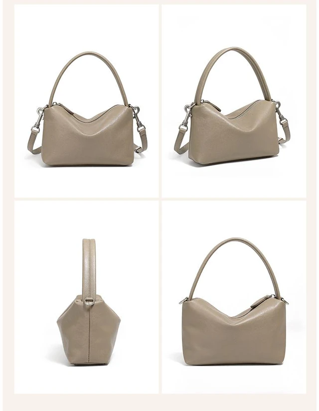 Alt view image 2 of 2 - Women's Genuine Leather Tote Bag Purse Handbags Grey