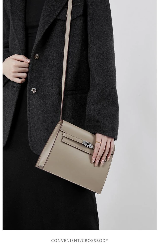 Alt view image 2 of 4 - Fashion Genuine Leather Dance Bag Crossbody Bag Grey