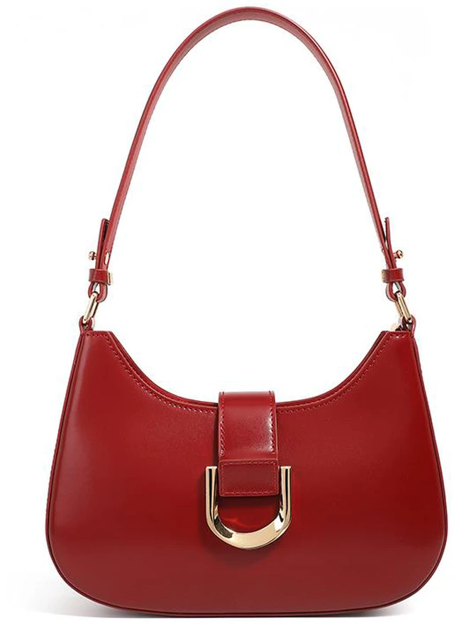 Main image of Women Genuine Leather Shoulder Bag Red