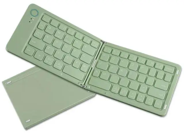 Alt view image 2 of 3 - Wireless Foldable Bluetooth Keyboard Mini Portable Keyboard for Laptops, Smartphones, and Office Green