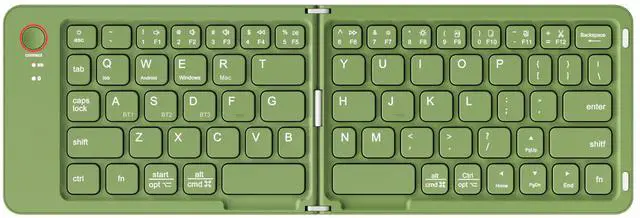 Main image of Wireless Foldable Bluetooth Keyboard Mini Portable Keyboard for Laptops, Smartphones, and Office Green