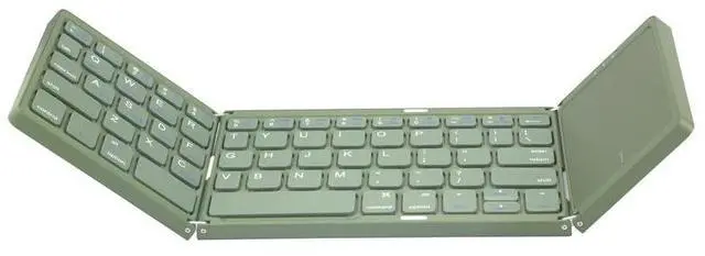 Main image of New Portable Ultra-Slim Wireless Mini Tri-Fold Bluetooth Keyboard with Touchpad For Phones, Ipad, and Office Green