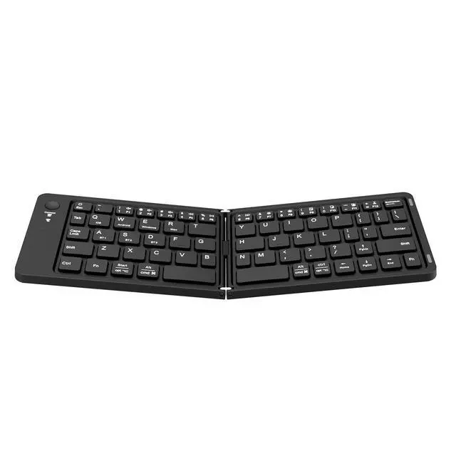 Alt view image 3 of 3 - Wireless Foldable Bluetooth Keyboard Mini Portable Keyboard for Laptops, Smartphones, and Office Black