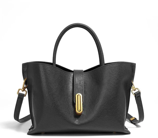 Main image of Genuine Leather Women's Crossbody Bag Black