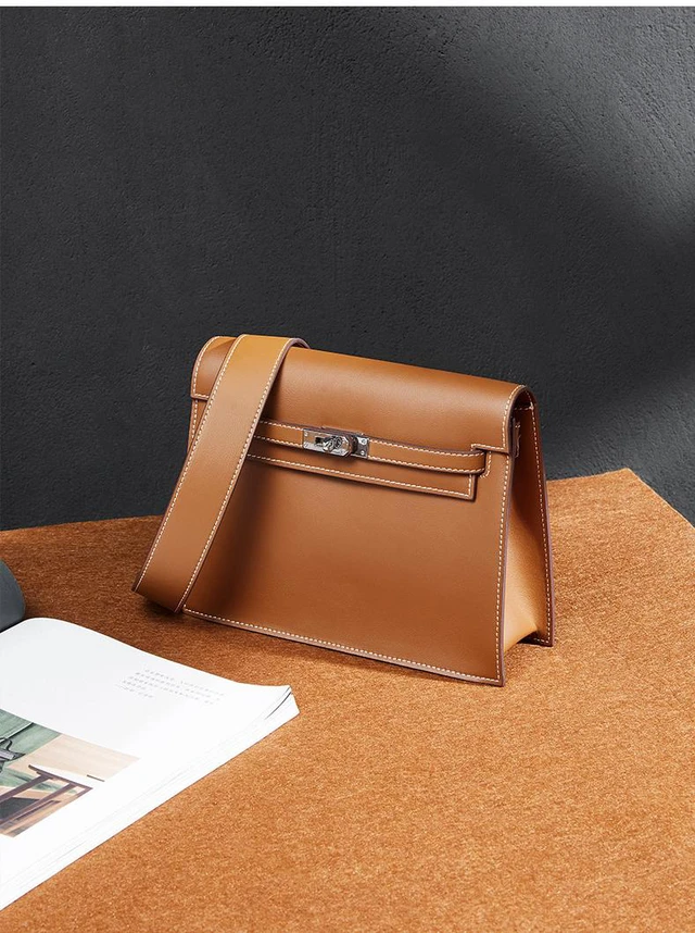 Alt view image 3 of 3 - Fashion Genuine Leather Dance Bag Crossbody Bag Brown