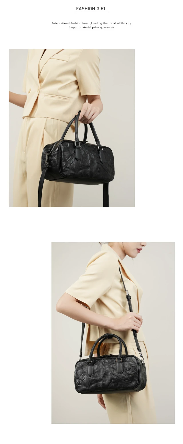 Alt view image 3 of 4 - Genuine Leather Purses and Handbags Black